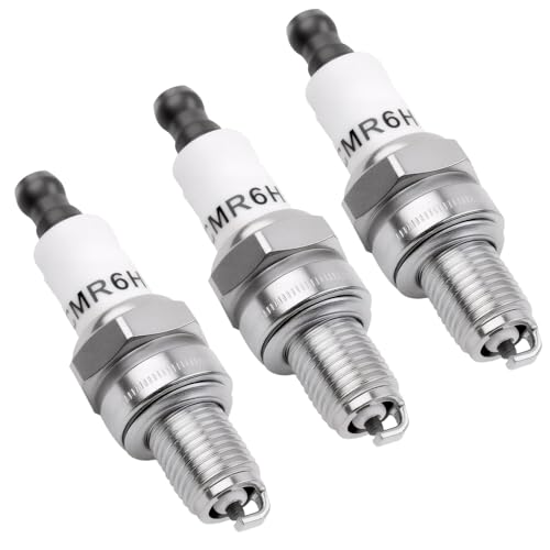 Lot de 3 CMR6H Bougie d'Allumage Compatible avec Stihl FS90 FS100 FS110 FS90R FS100R FS110R MS171 MS181 MS211 BR500 BR550 BR600 NGK 3365 pour Débroussailleuse...
