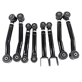TORDXICS Adjustable Lower Suspension Control Arm and Adjustable Front Rear Upper Suspension Control Arm Replacement for 1993-1998 Grand Cherokee ZJ /1998-2006 Jeep Wrangler TJ