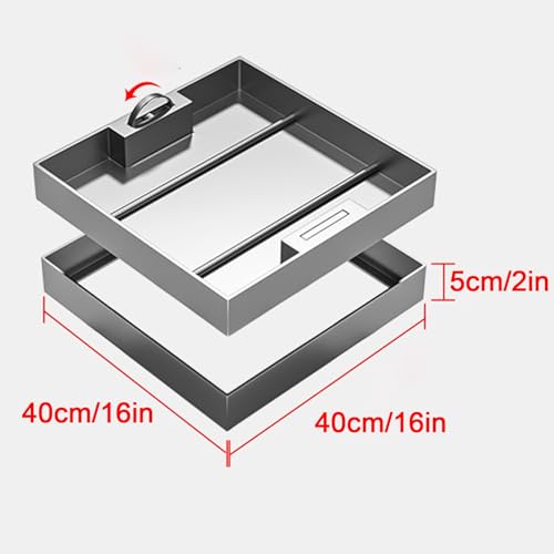 Couvercle carré en acier inoxydable idéal pour sécuriser le sol du garage ou du parc - 3