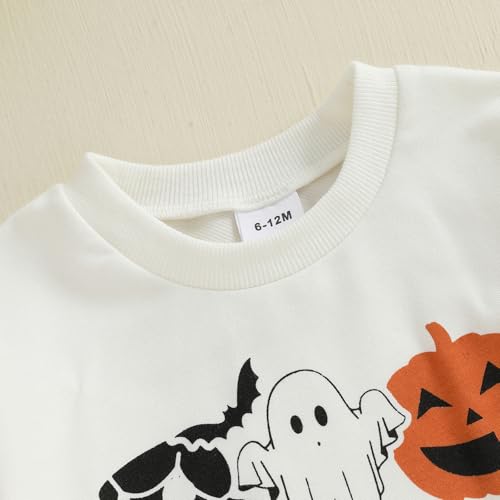 Ynibbim Toddler Boy Halloween Sweatshirts Pumpkin Print Sweat Tops Baby Fall Clothes Little Boy Winter Sweatshirts4