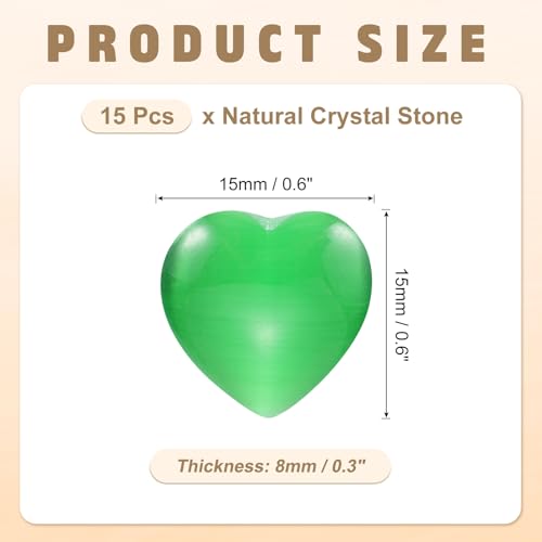 Regalos de meditación para mujeres con 15 piedras de cristal natural de corazón PATIKIL 2
