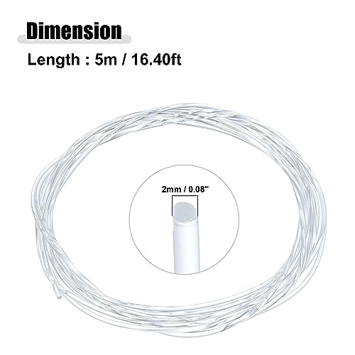 Image of ACROPIX 2mm 0.08 inch 5m 16.40ft Universal Glow Optic Fiber Cable Car Light Decoration Clear - Pack of 1