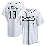 Custom Mens/Women/Youth Detroit White Dillon Dingler Baseball Stitched T-Shirt for Sports Fan