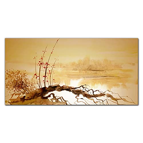 Impression sur verre décoration tableau en verre 100x50cm aquarelle