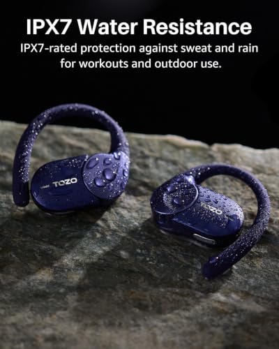Image of TOZO Open X2 Pro AI Smart Open Ear Earbuds, LCD Digital Screen Stereo Sound
