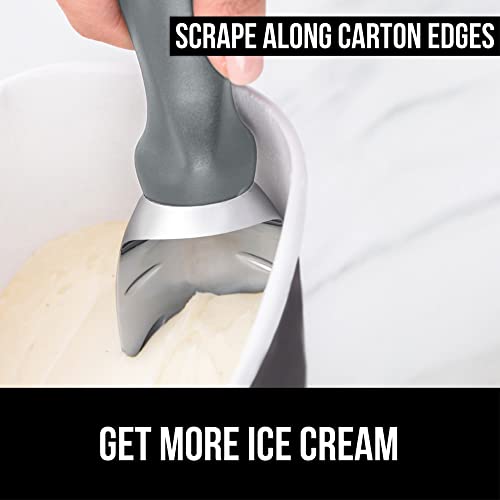Gorilla Grip Large, Comfortable Handle, Heavy Duty Ice Cream Scoop, Professional Grade Scooper, Get Perfect Shape Scoops, Great For Spooning Frozen Hard Gelato And Sorbet, Cookie Dough, Melon, Gray #TOP4