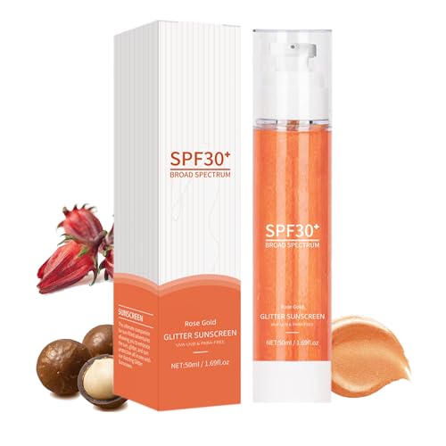 Leichte Sonnencreme SPF 50 mit Hyaluronsäure & Vitamin C, Veganer Sonnenschutz Feuchtigkeits Gesichtscreme mit Jojobaöl Aufhellende für Alle Hauttypen (3 Stück, Sonnenschutzfaktor (SPF), 30)