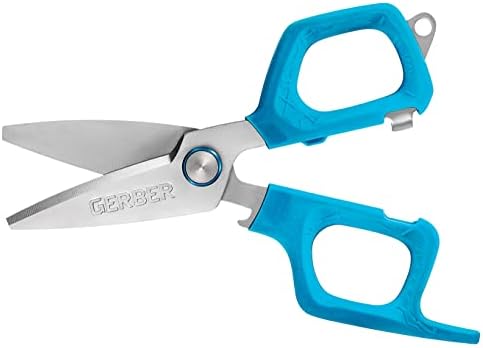 Gerber Gear Neat Freak - Salt - Durable, Ergonomic Fishing Scissors - Features Blunt Nose Tip & Split Shot Crimper - Premium Fishing Gear