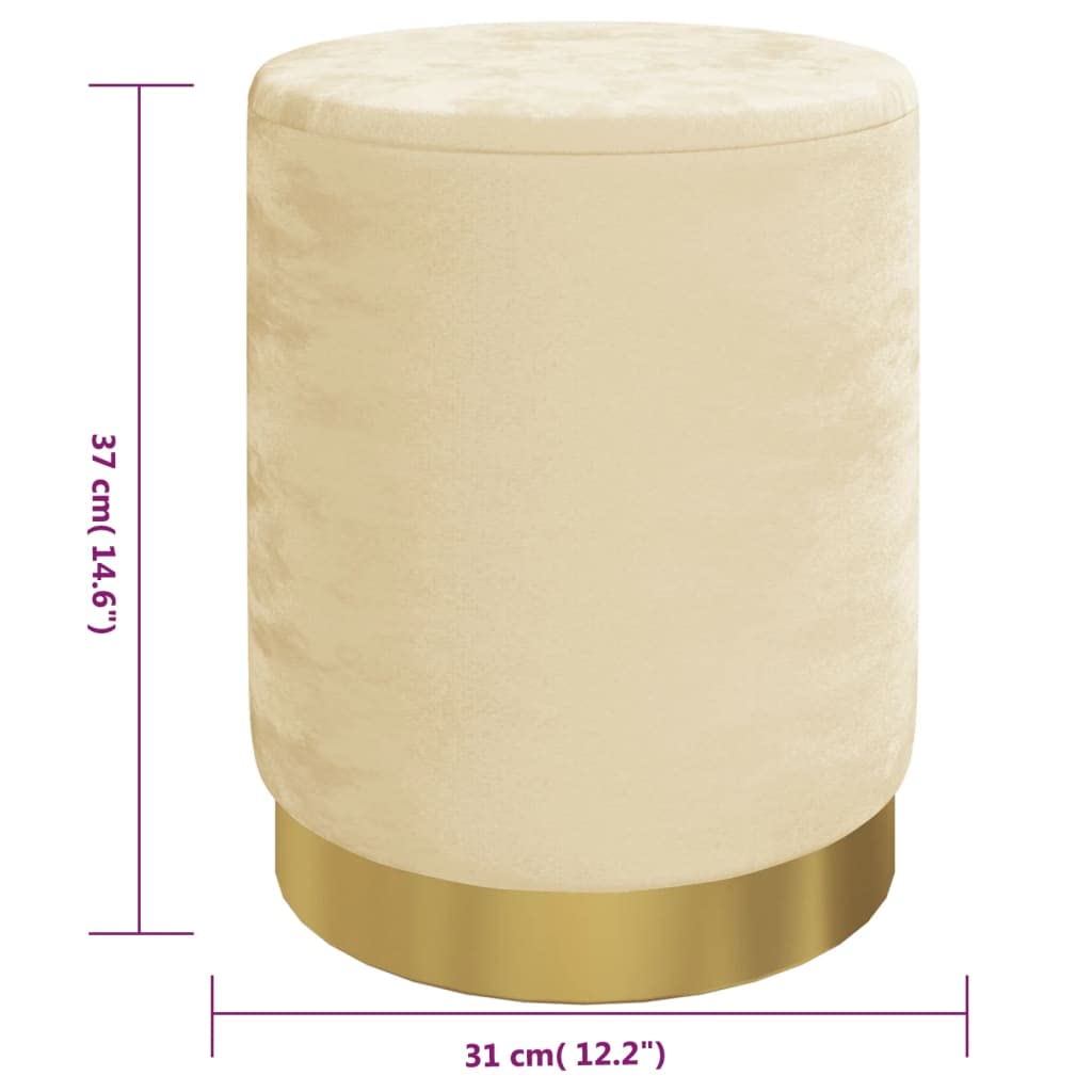 Taburete con almacenaje Redondo Terciopelo 31 x 37 cm melocotón,Mobiliario,Sillas,Taburetes y sillas Plegables,3.05kg-340287