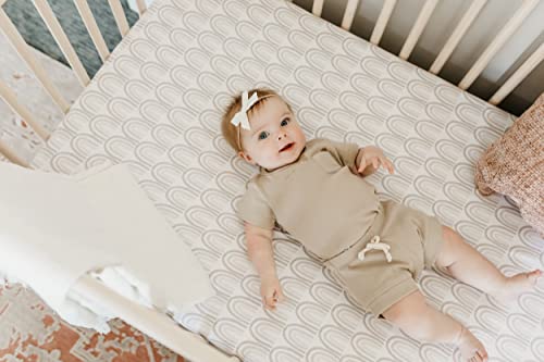 Image of Copper Pearl Premium Knit Baby Crib Sheets for Standard Mattresses, Breathable and Soft, Bliss