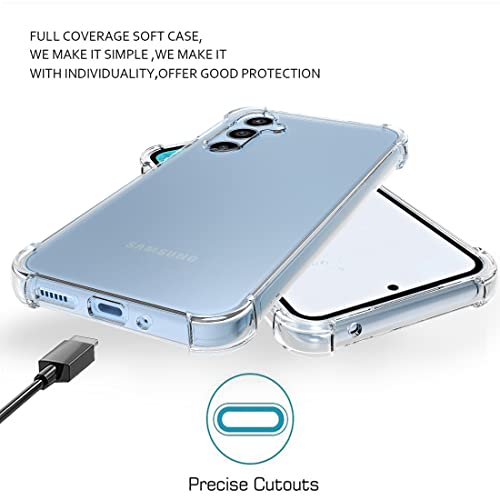 Osophter For Samsung Galaxy A54 5G Case,Samsung A54 5G Case Clear Transparent With Screen Protector Reinforced Corners Tpu Shock-Absorption Flexible Cell Phone Cover For Samsung Galaxy A54(Clear) #TOP6
