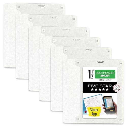 Five Star D-Ringordner, 6er-Pack, Weiß
