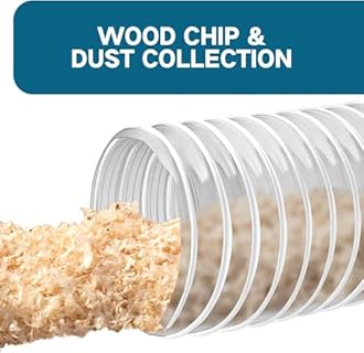 Heavy PVC Dust Collection Hose 6" x 10', Puncture Resistant PVC Dust Collection Hose with Carbon Steel Wire Coil for Woodworking, Workshops, Dust Collectors