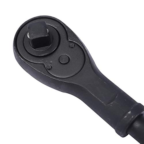 KATSU Heavy Duty 3/4 Inch Drive 24-Teeth Reversible Ratchet Socket Wrench Handle, Chrome Vanadium Steel with Black Oxide, Mechanical Tool for Auto Repairing Garage, 500mm 425926