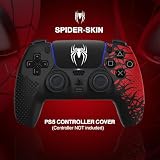 Antypoślizgowa silikonowa osłona do kontrolera PS5, akcesoria do kontrolera PS5, miękka osłona ochronna do kontrolera Playstation 5 z naklejkami na panel dotykowy