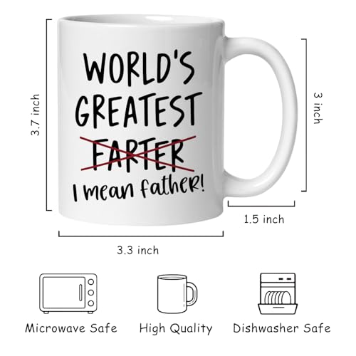 Taza cerámica divertida para papá, 11 oz miniatura 6