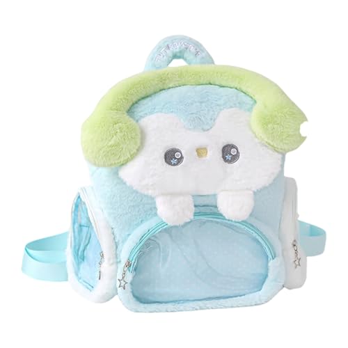 Sac à dos étudiant avec cordon de serrage sac à dos peluche extérieur trois poches