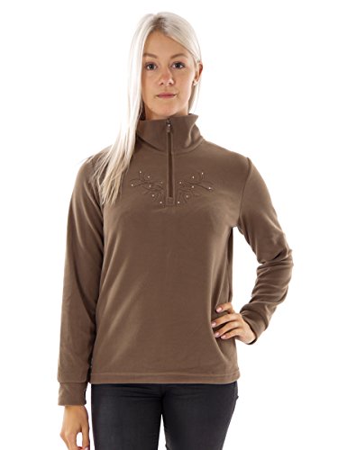 CMP Fleecepullover Oberteil Funktionsshirt BRAUN Stickerei ISOLIEREND 3G13166 (42)