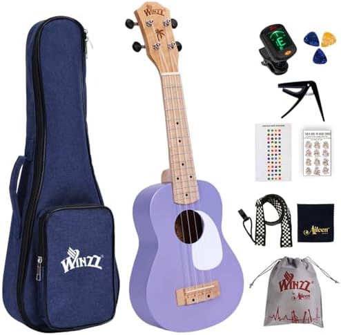 Winzz Ukelele Soprano Infantil, Ukelele Set para Niños y Adulto P...