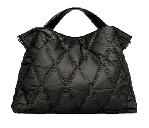 Bolso tote acolchado para mujer, bolso cruzado con correa para hombro miniatura 1