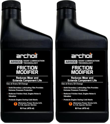 Archoil AR9100 Oil Additive (16oz) for All Vehicles - Powerstroke Cold Starts, Eliminates Injector Problems (Pack of 2)