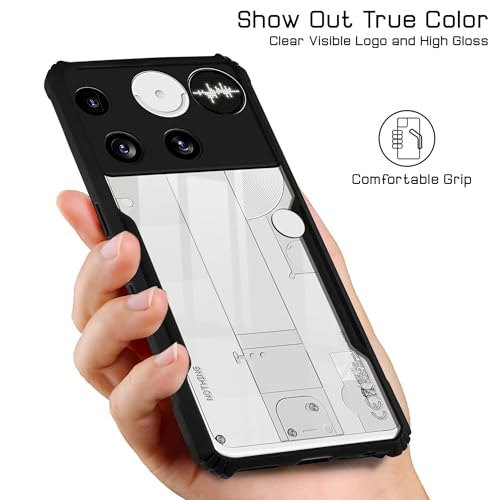 Image of Jkobi Hybrid Back Cover Case for Nothing Phone 3 (Shockproof with Polycarbonate Clear Panel | Professional Black)