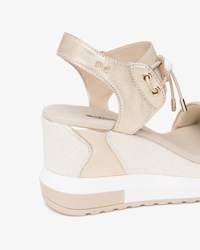 Nero Giardini E616052d : sandales compensées en cuir haut de gamme - 4