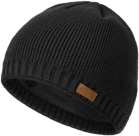 Wmcaps Fleece Lined Beanie for Men Women, Warm Winter Hat Soft Sk...