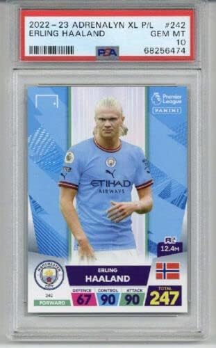 PANINI DONRUS ERLING HAALAND ハーランド PSA10 Amazon.com: 2022-23 PANINI ADRENALYN XL #242 ERLING HAALAND PSA 10