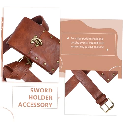 1set Medieval Belt Vintage Embossing for Cosplay and Stage Authentic Renaissance Costume Accessory Includes Waist Bag Holder3