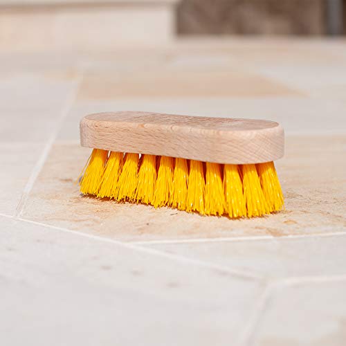 Image of Stiff Bristle Brush - Scrub Brush for Deep Cleaning, Hand Brush with Hard Bristles, Utility Nylon Brush for Indoor and Outdoor, Wooden Boot Hand Scrubber, Scrubbing Brush Heavy Duty