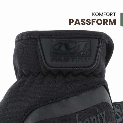 Mechanix Wear - FastFit Covert Touch Screen Handschuhe (Large, Schwarz)