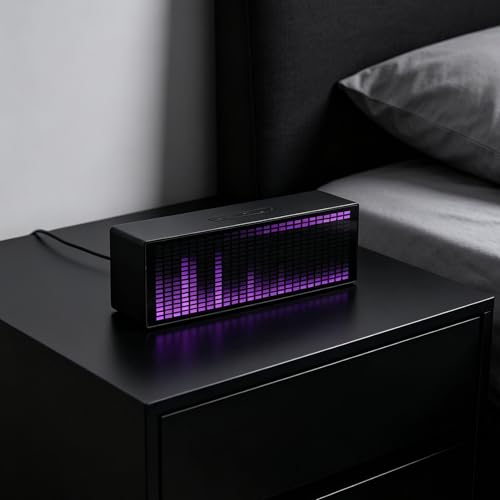 Horloge numérique LED avec activation sonore pour décorer un bar