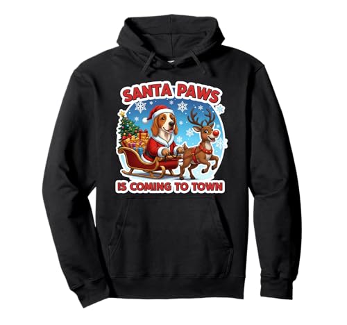 Santa Paws Is Coming To Town Christmas Bracco Italiano�� �p�[�J�[