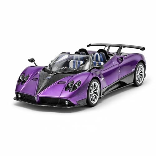 Image of Pagani Zonda Roadster 1:24 Scale Die-Cast Car Model Purple - Open-Top Butterfly Doors Pull-Back Alloy Italian Handcrafted Hypercar Collectible Toy