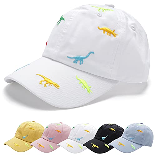 ECOMBOS Gorra de béisbol para bebé, niño, gorra para el sol, verano, protección UV, algodón, ajustable, Blanco, M Cover