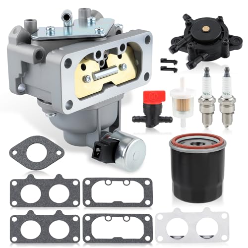 GoaMotors 15004-1010 Carburetor with 49065-0724 Oil Filter Fit for Kawasaki FX850V FX801V FH641V FH661V FH721V FH601V 22 HP Engine Carb Replaces 15003-​7115 15004-​0763 15004-​7024