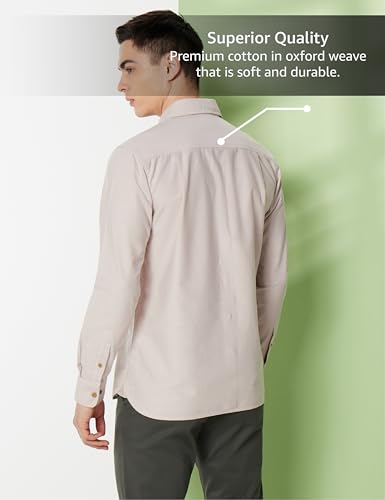 Image of Symbol Premium Men's Casual Oxford Double Pocket Shirt - Regular Fit | Full Sleeve | Pure Cotton (Available in Plus Sizes)