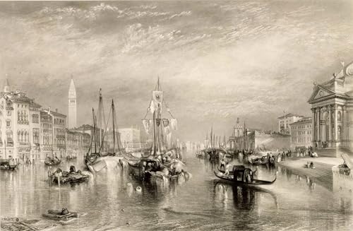 Impression sur toile Le Grand Canal de Turner, tableau de décoration murale salon grand format