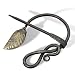 Golden Leaf Forged Penannular Medieval Brooch
