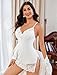 Avidlove Night Gowns for Women Babydoll Lingerie Dress Lace Trim Sleepwear Chemise Nightgowns Side Split Nighty White X-Large