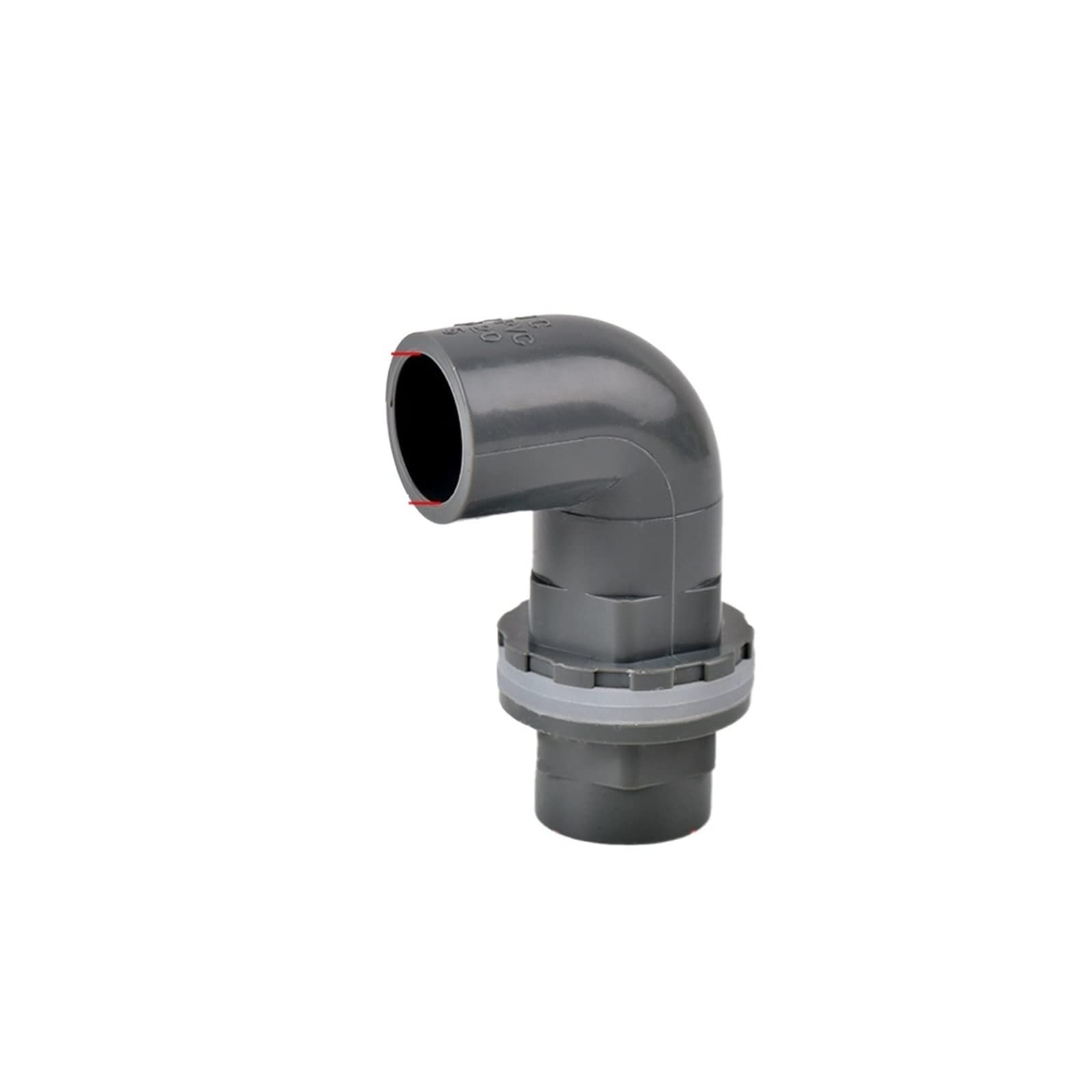 Tube d'alimentation en eau coude droit en PVC pour aquarium