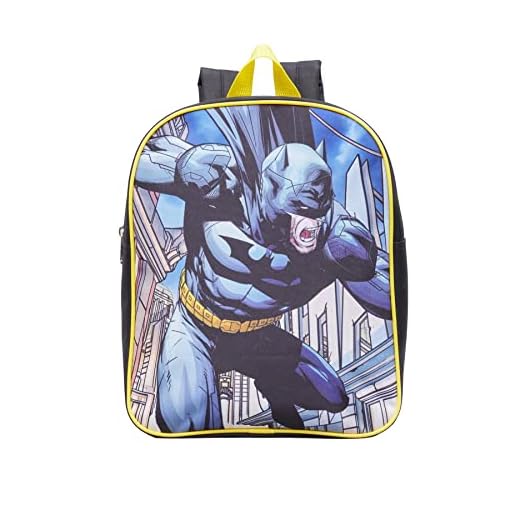Batman - Mochila infantil negra Gotham Knight DC para preescolar, Black, Mochilas