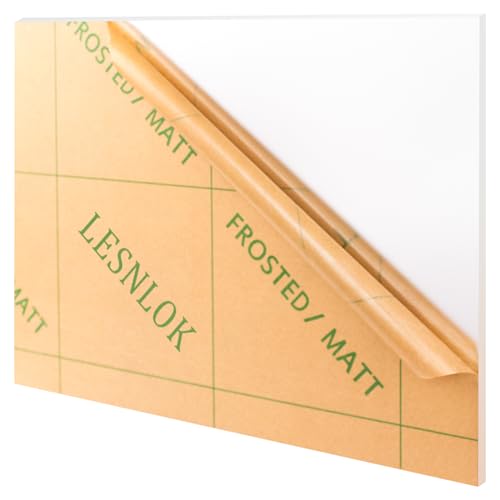 Image of Lesnlok 24 x 24 Frosted Acrylic Sheet 1 /4 inch Thick 6mm 1 Piece Bouble Sided Frosted Plexiglass Sheet,Transmittance 86%, for Decoration (1, Frosted Transparent, 24 x 24 x 1 /4)