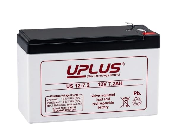 12V 7.2Ah Sealed Lead Acid (SLA) Rechargeable Battery - F1 Terminals - Replacement for UPS Systems, Alarm Systems, and Emergency Lighting and Also Used in Battery Machine-image-11
