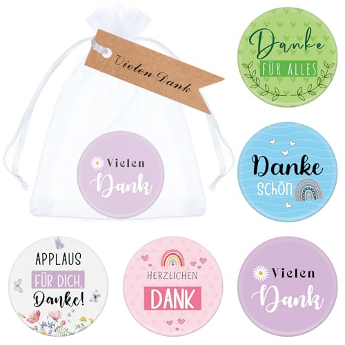 Fiada 20 Magnete mit Danke Magnete mit Sprüchen Danke für Alles Kühlschrankmagnet Dekorative Kleines Dankeschön Kollegen Geschenk Abschied Kleine Präsente für Mitarbeiter Weihnachten