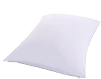 Vista 1 de Juego de 2 protectores de almohada estándar, de 400 hilos, 100% algodón a prueba de plumón, color blanco