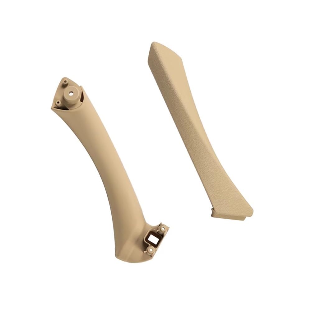 Dngjuen for E90 for E91 for 3-Series Car Inner Door Handle Panel Sedan Pull Trim Cover 51417230850 51419150335 51419150340 Sliding Door Handle(Beige-Set-Right)