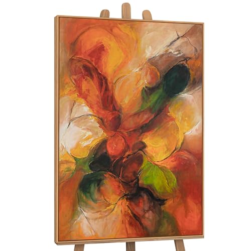 YS-Art Beautiful Acrylic Painting Autumn Dance on Canvas, Hand-Painted with