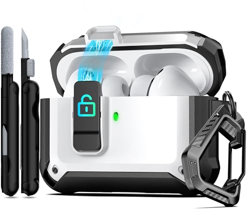 Image of AirPods Pro 3 Case with Lock Magnetic Lid MagSafe, White